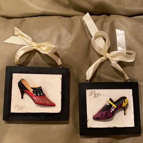NWT vintage shoe hanging art pieces (2)